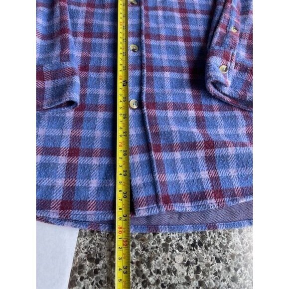Tailorbyrd Plaid Button-Up Shirt "The Sweatertshirt" Blue/Red Check Men's‎ Large - Picture 10 of 15